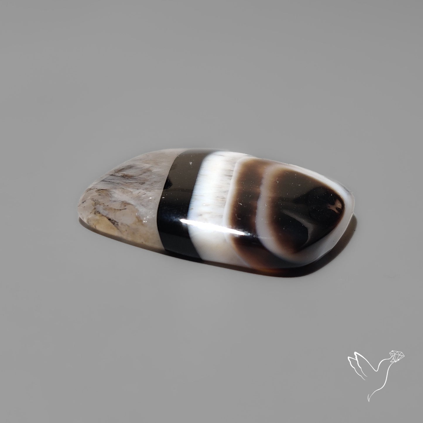 Black Banded Agate Cabochon