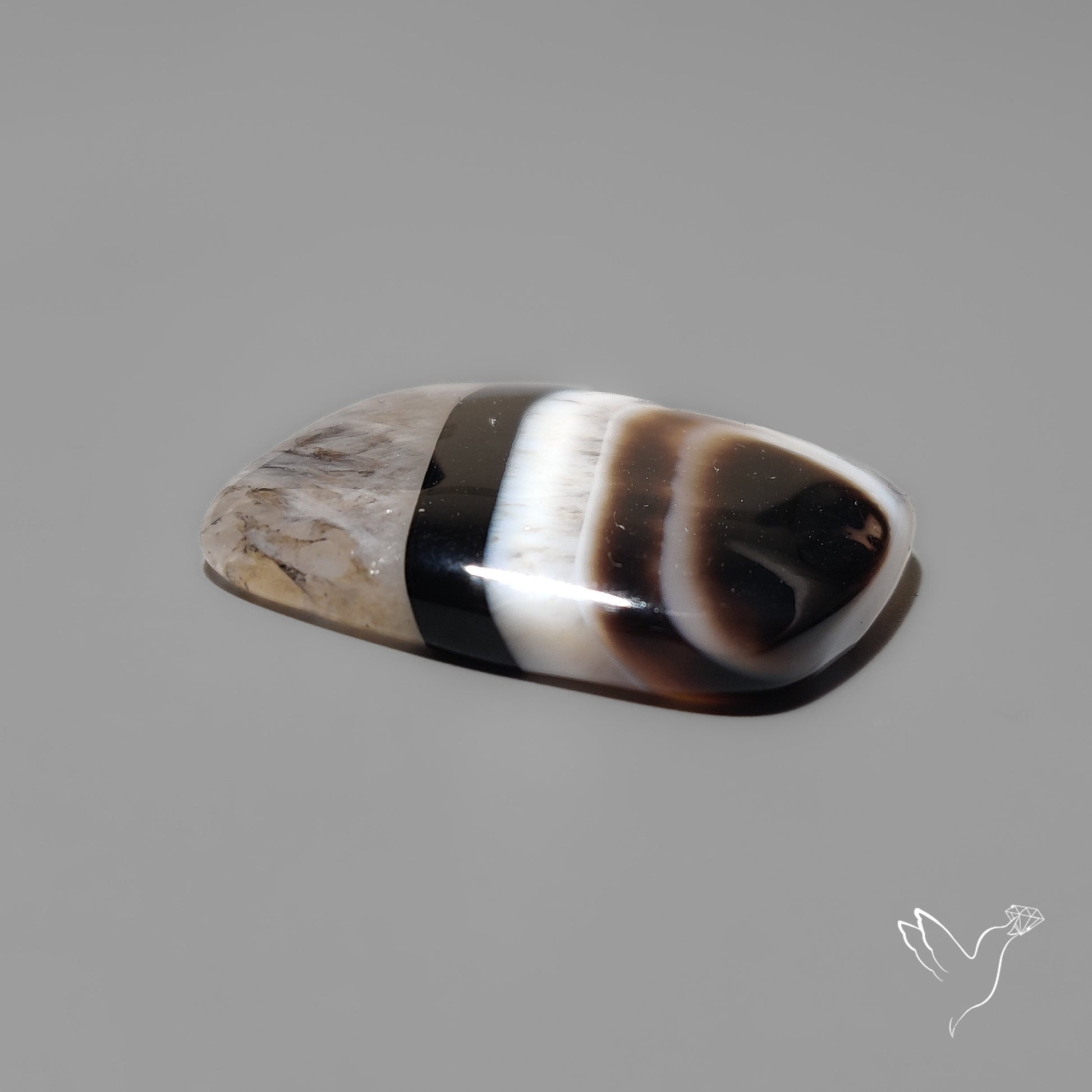 Black Banded Agate Cabochon