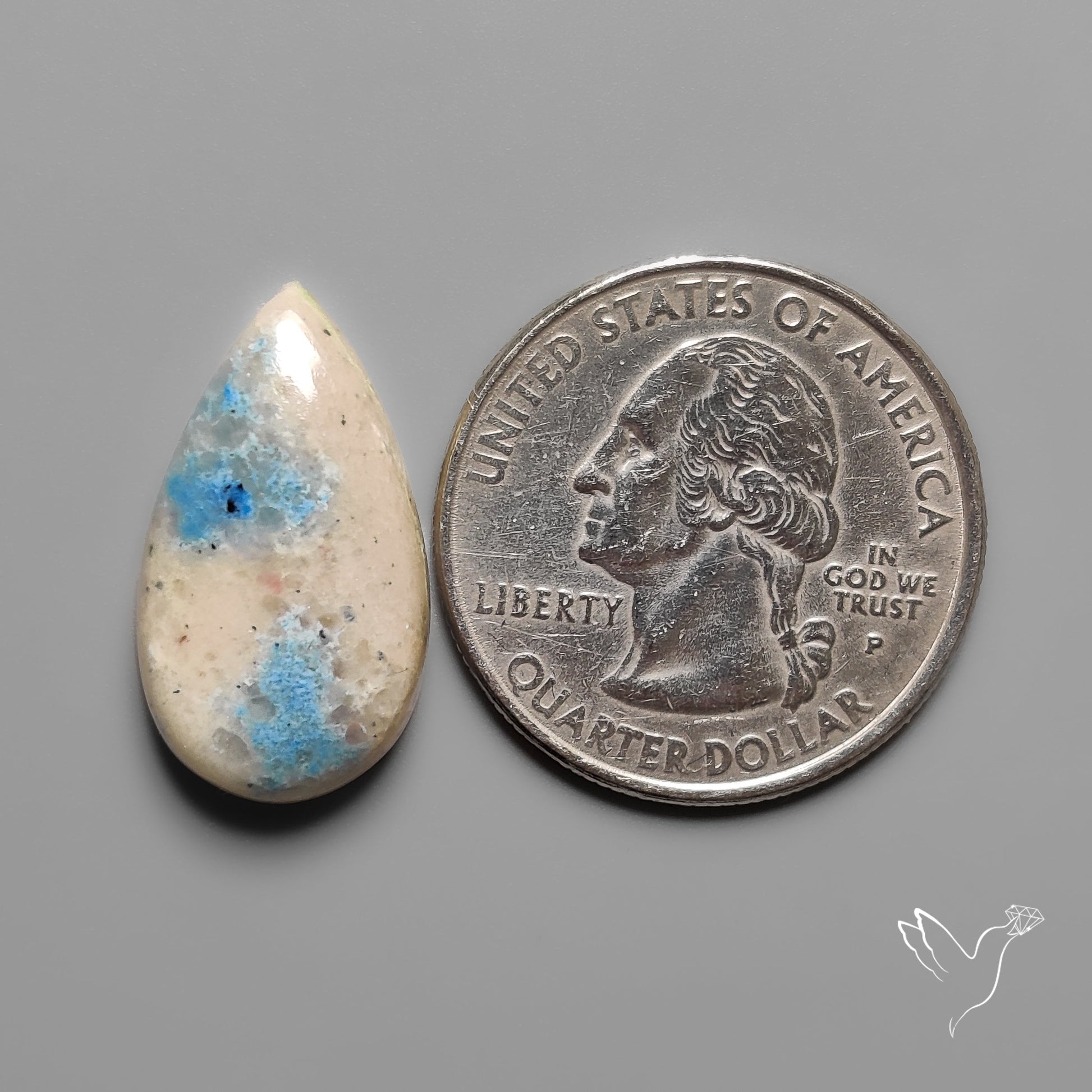 Trolleite Quartz Cabochon