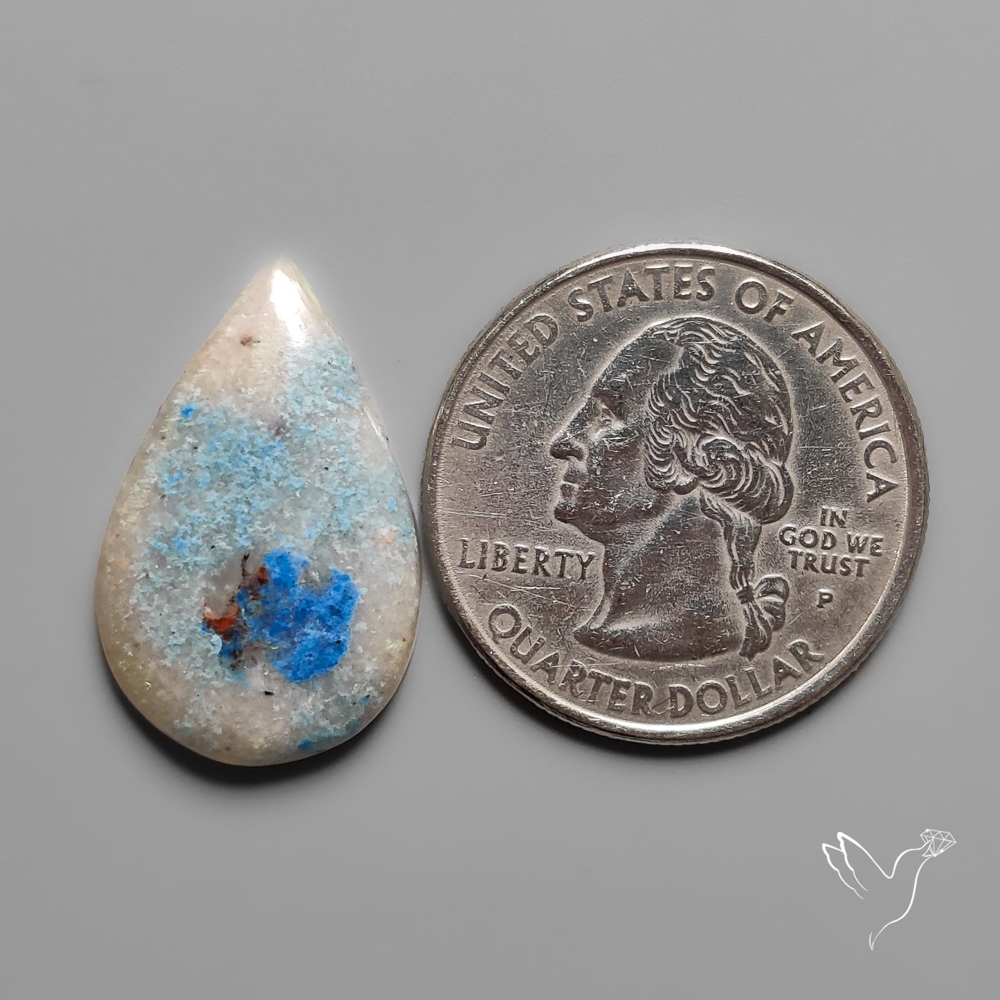 Trolleite Quartz Cabochon