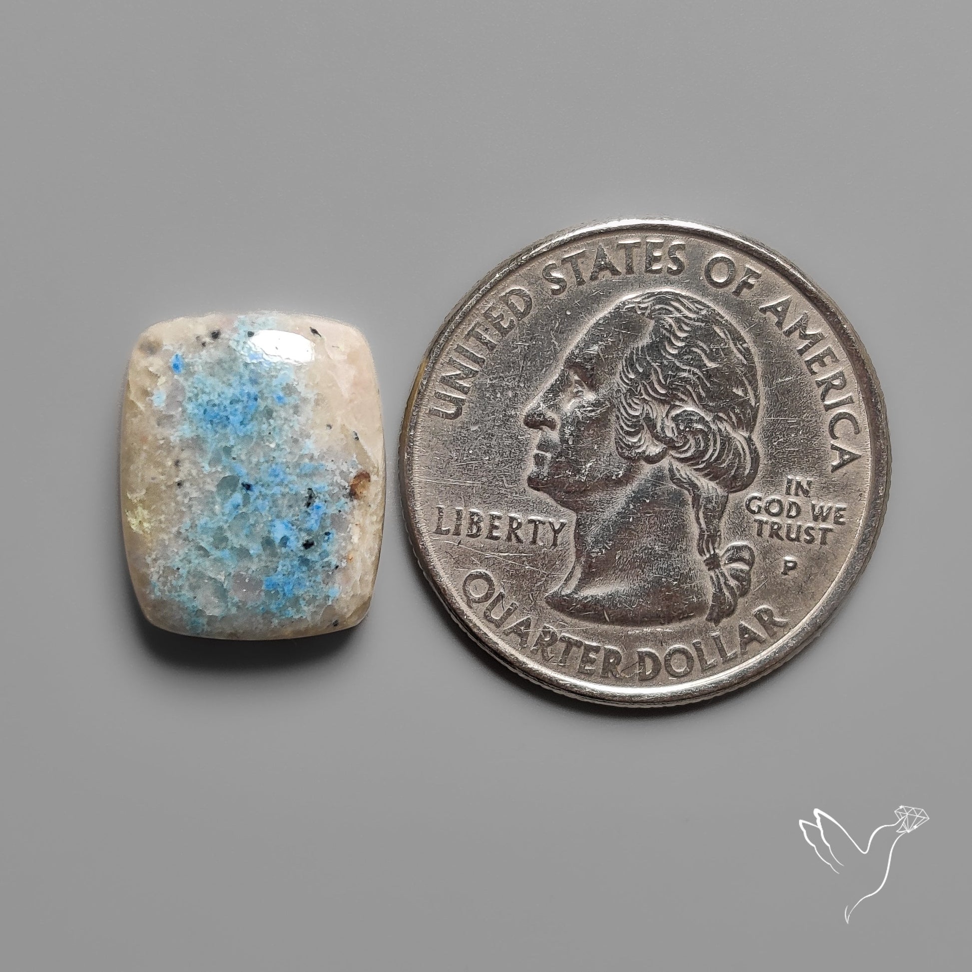 Trolleite Quartz Cabochon