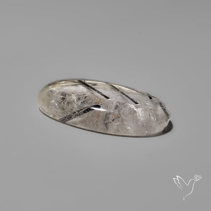 Black Tourmalinated Quartz Cabochon