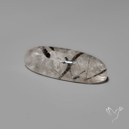 Black Tourmalinated Quartz Cabochon