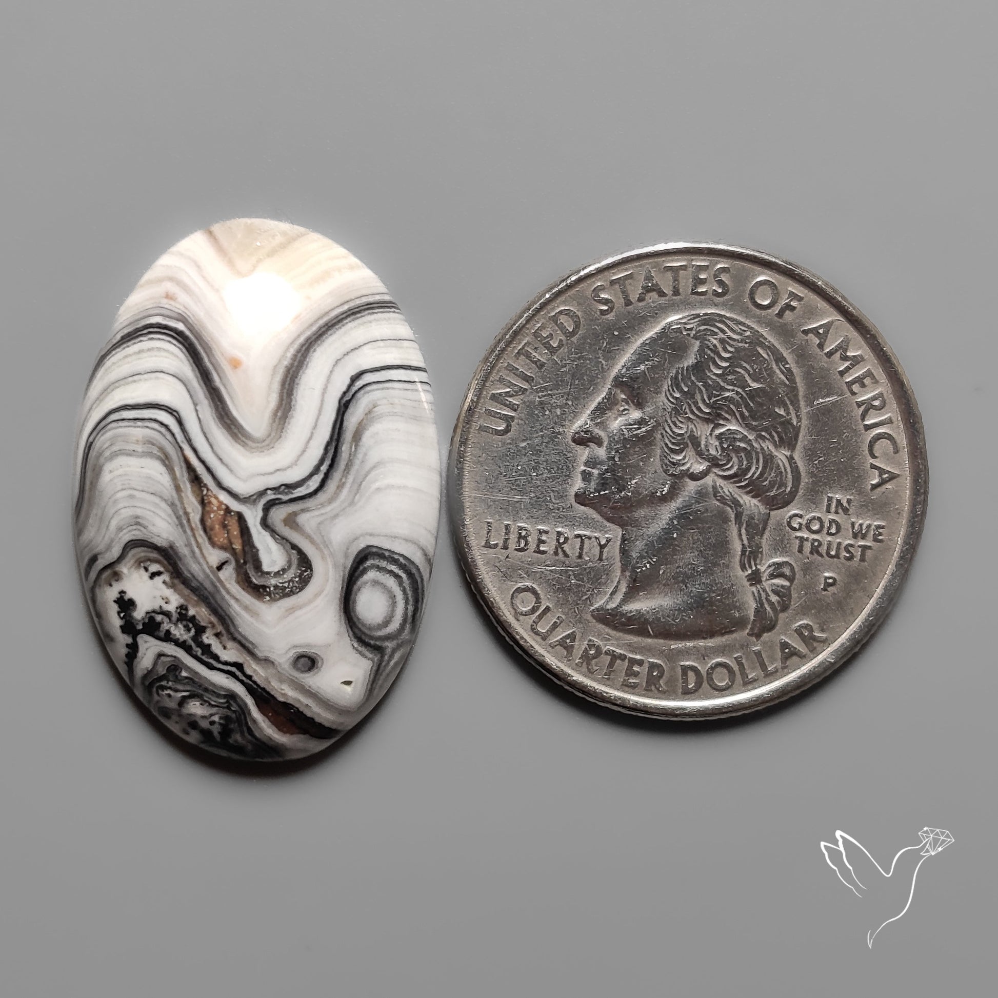 Phantom Calcite Cabochon