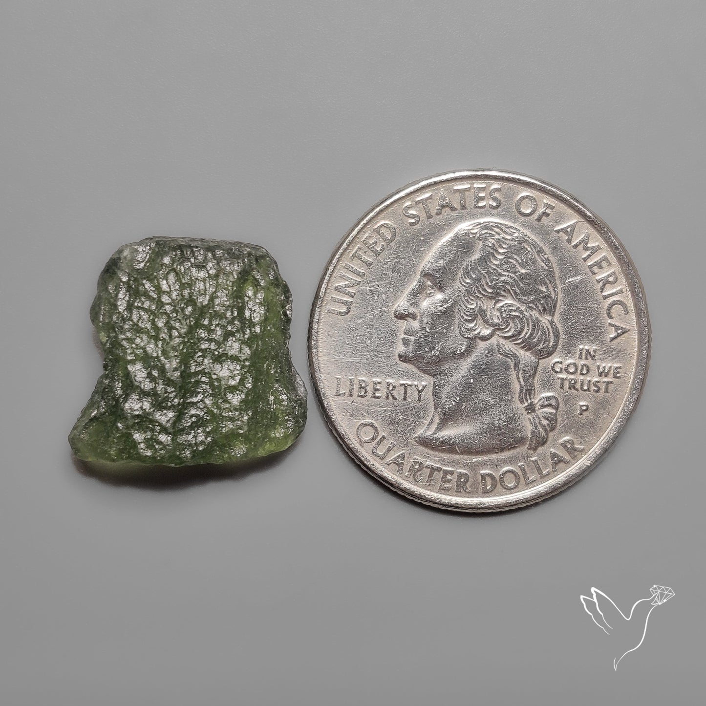 Rare Natural Moldavite Raw Green