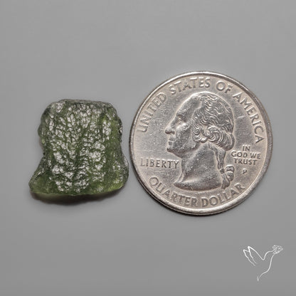 Rare Natural Moldavite Raw Green