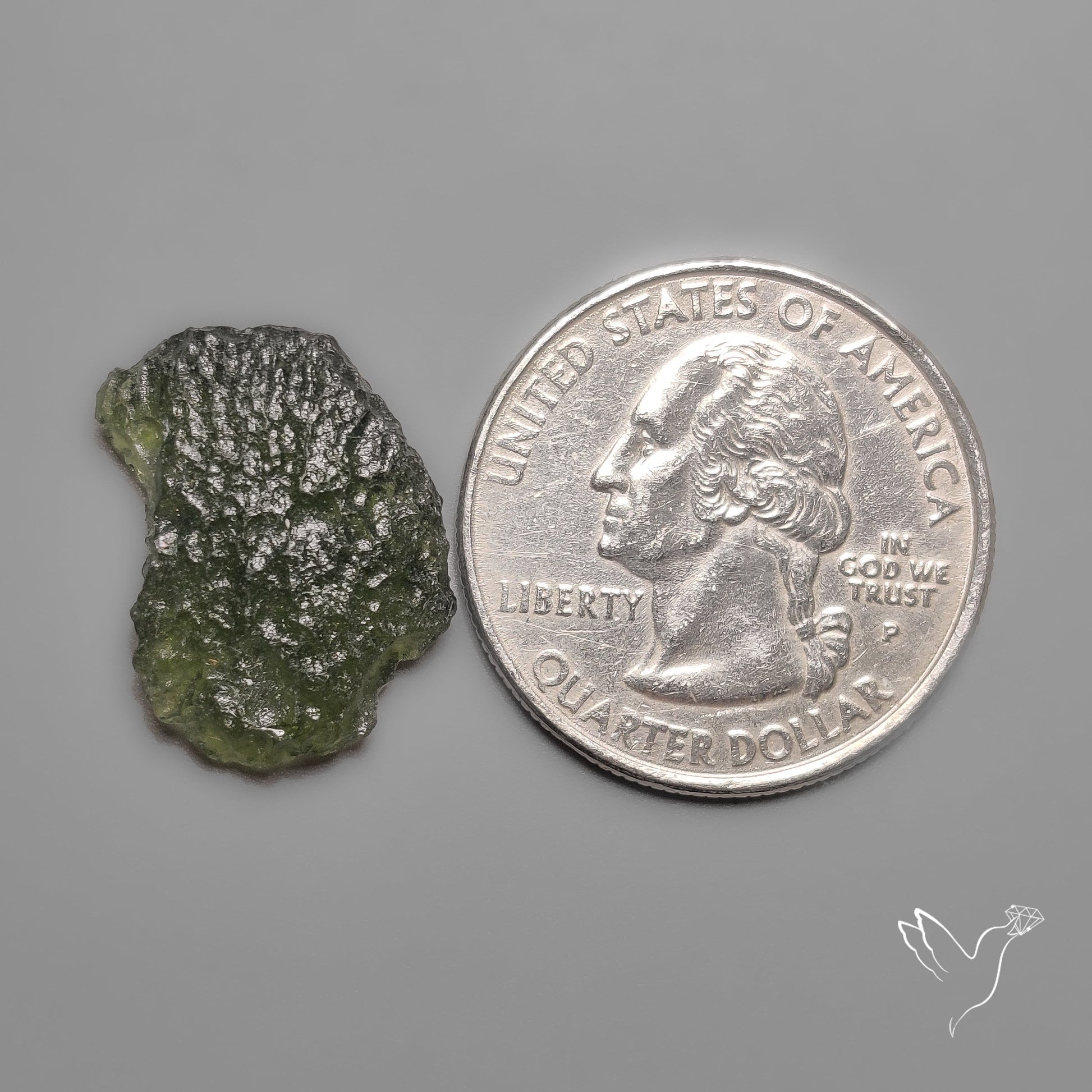 Rare Natural Moldavite Raw Green