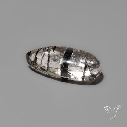 Black Tourmalinated Quartz Cabochon