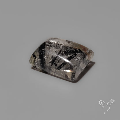 Black Tourmalinated Quartz Cabochon
