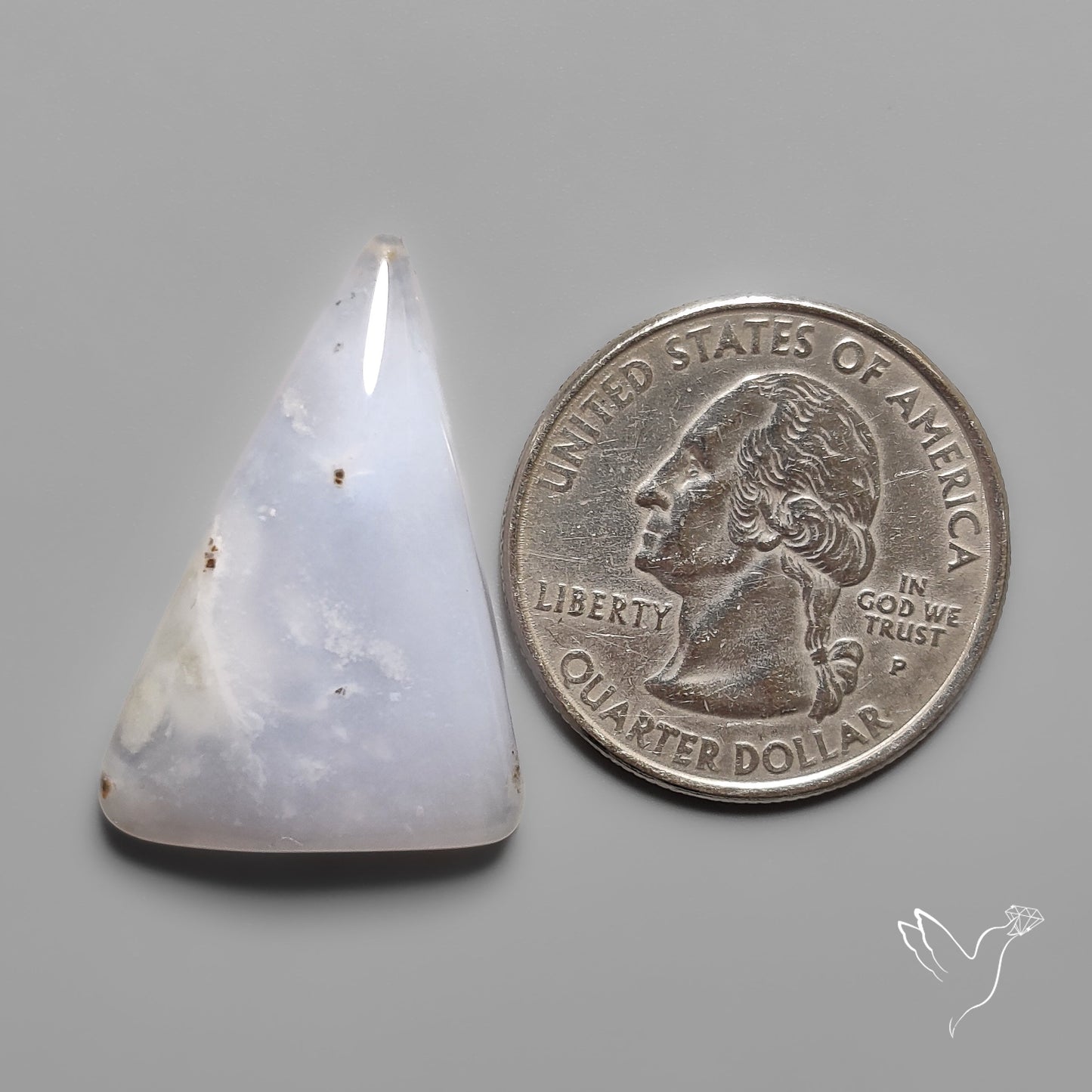 Namibian Blue Chalcedony Cabochon