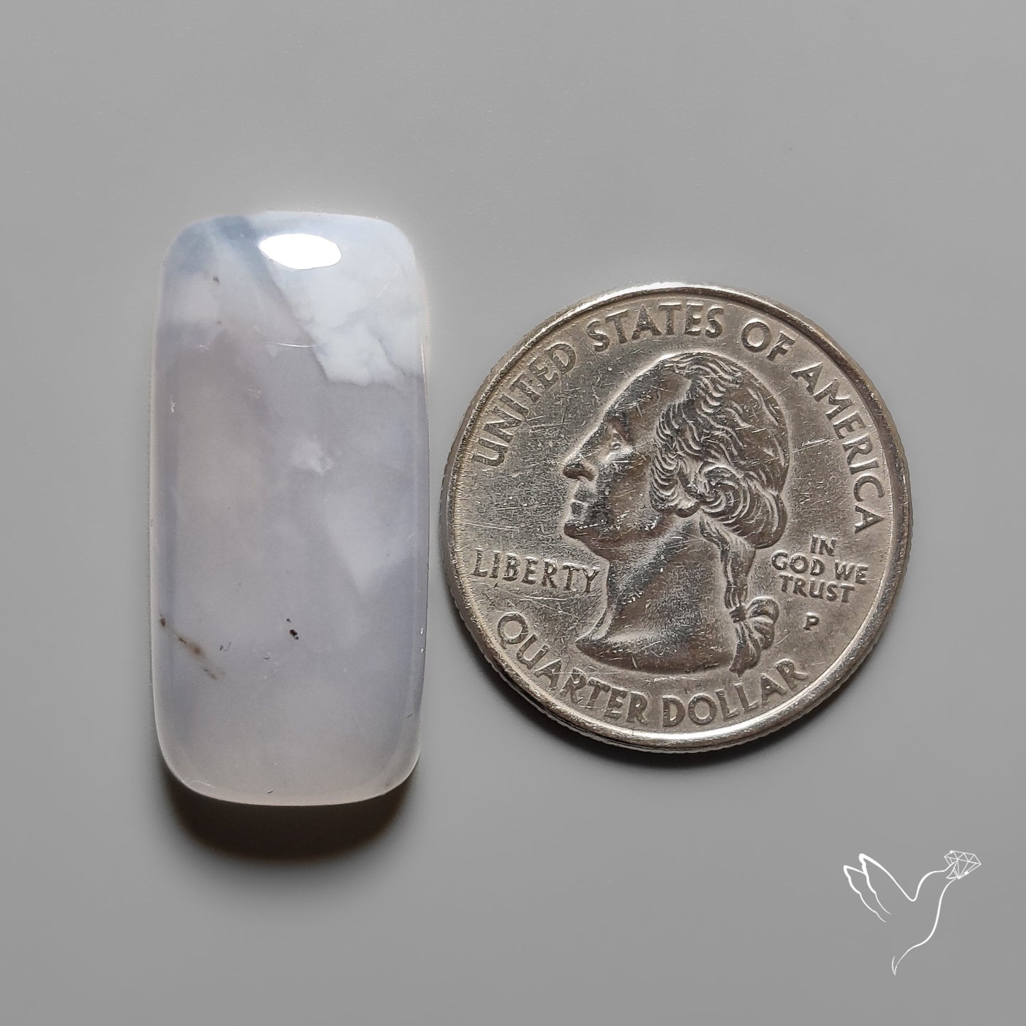 Namibian Blue Chalcedony Cabochon
