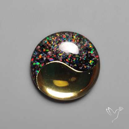 Crushed Opal Inlay Yin Yan