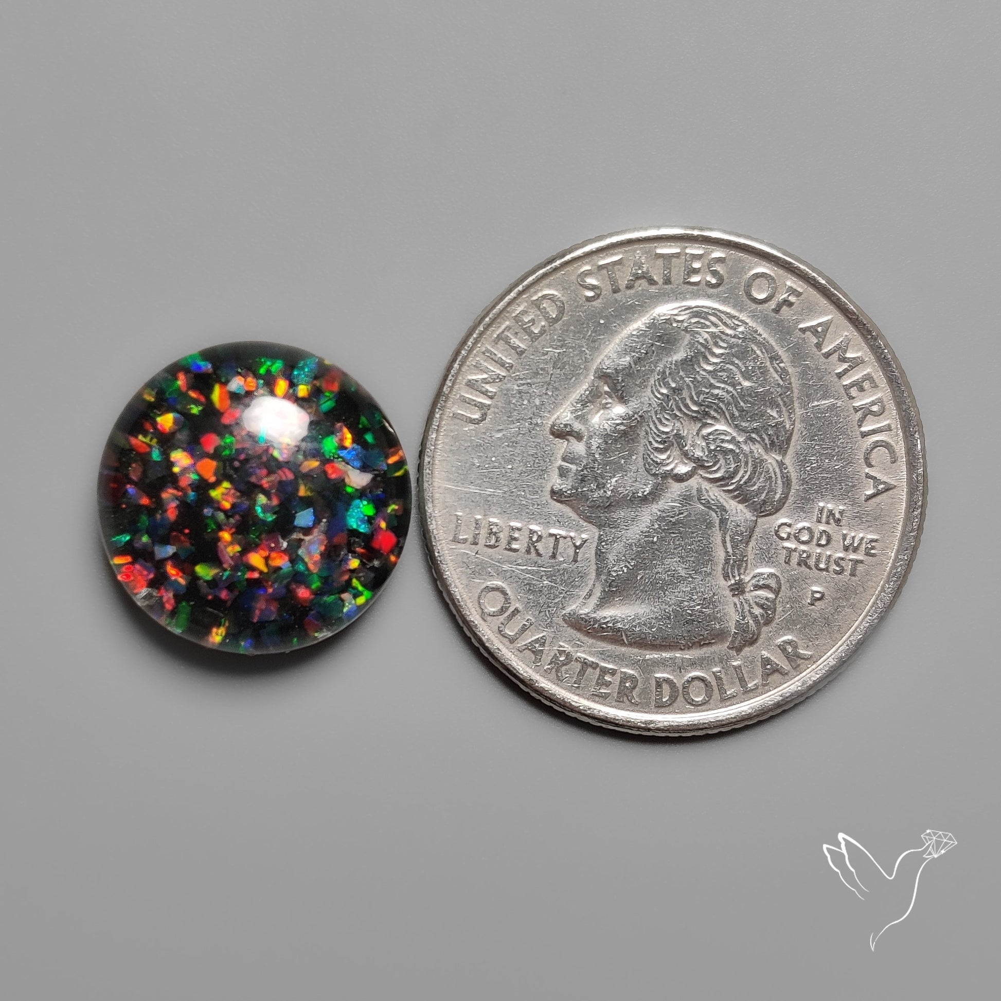 Crushed Opal Inlay Cabochon