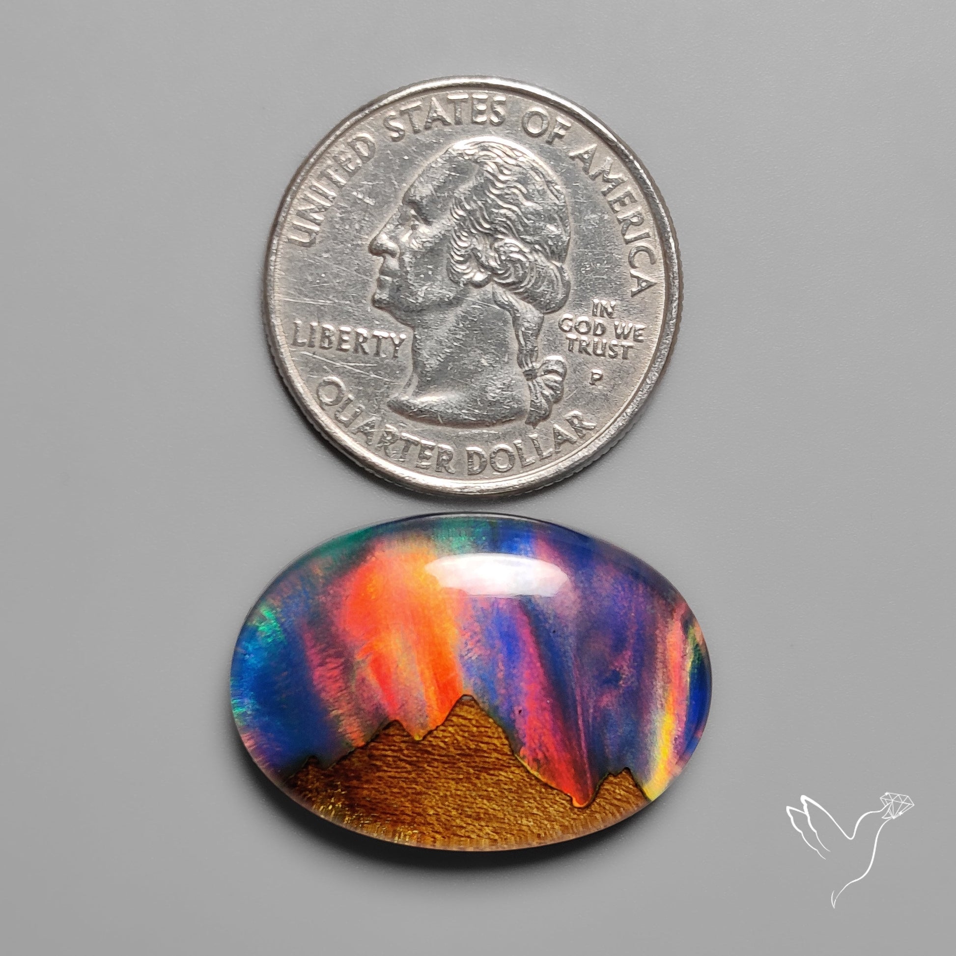 Mountain Inlay Aurora Opal Doublet