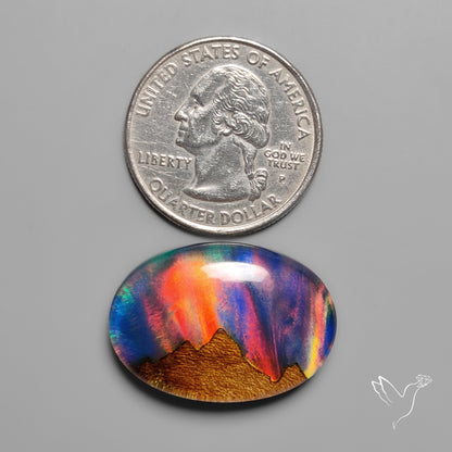 Mountain Inlay Aurora Opal Doublet