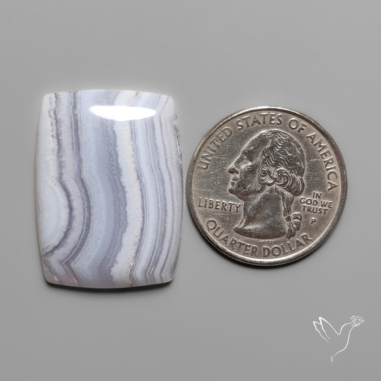 Blue Lace Agate Cabochon