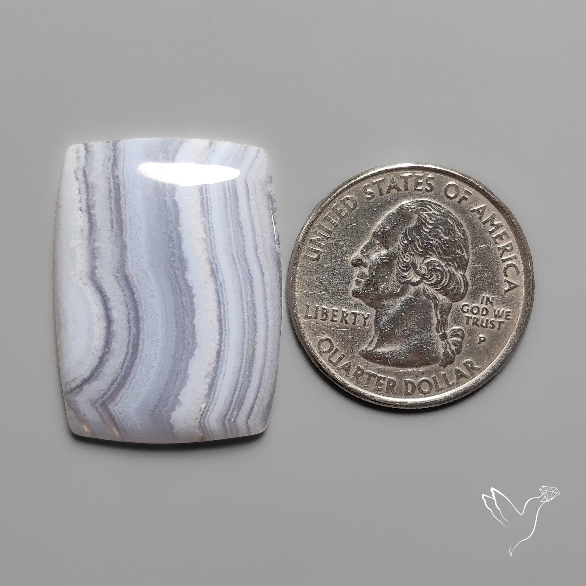 Blue Lace Agate Cabochon