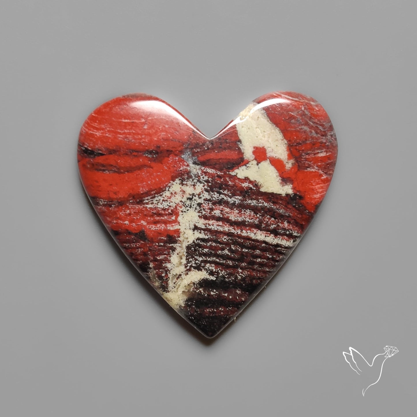 Snakeskin Jasper Heart