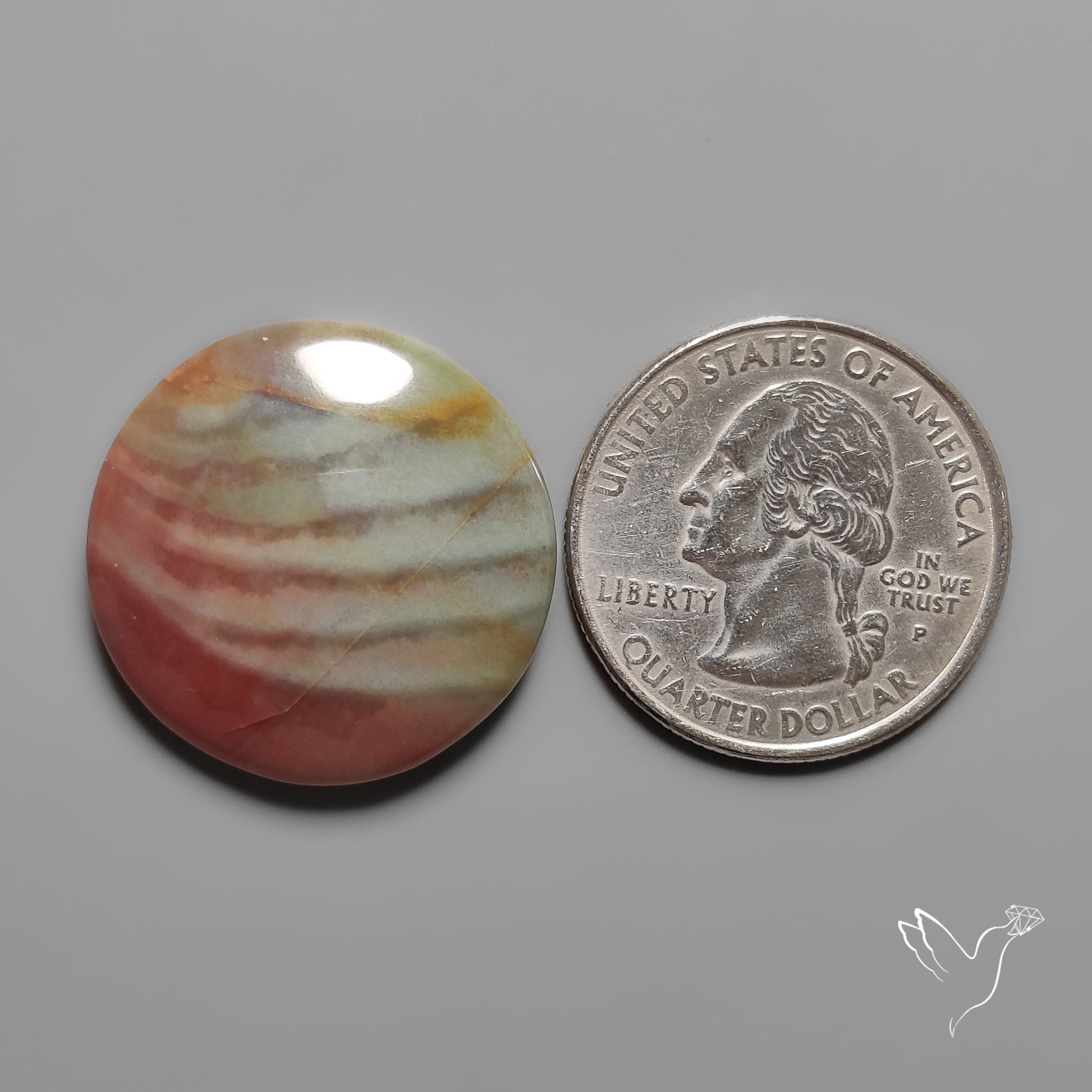 Bicolor Indian Moss Agate Cabochon