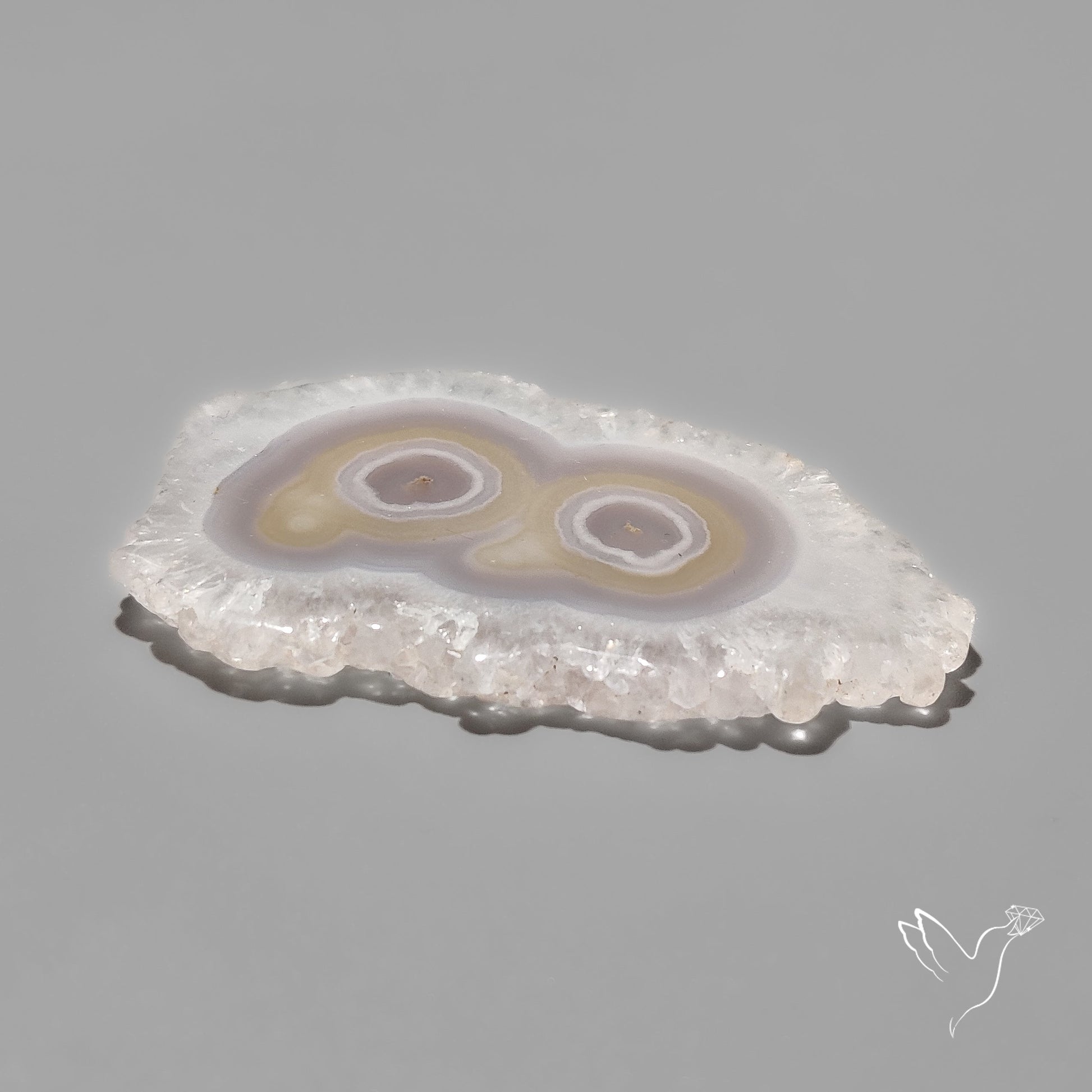 Solar Quartz Druzy Slice