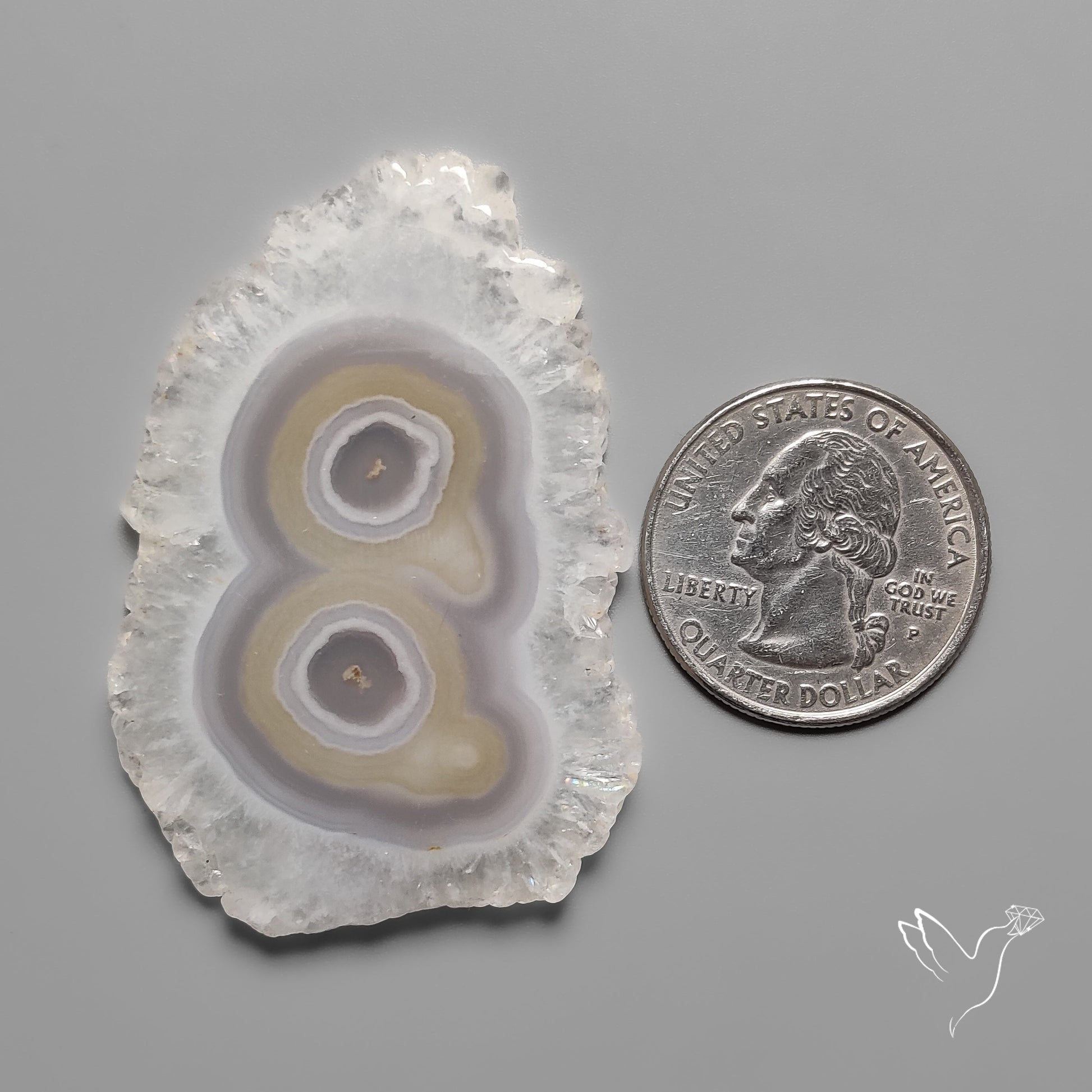 Solar Quartz Druzy Slice