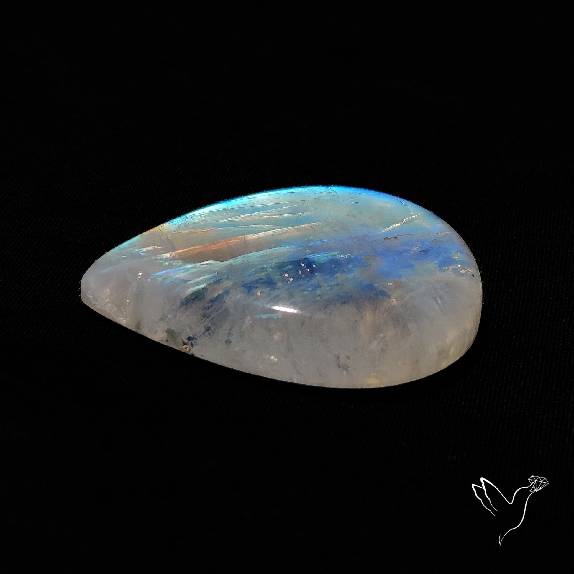 Rainbow Moonstone High Grade Large Cabochon