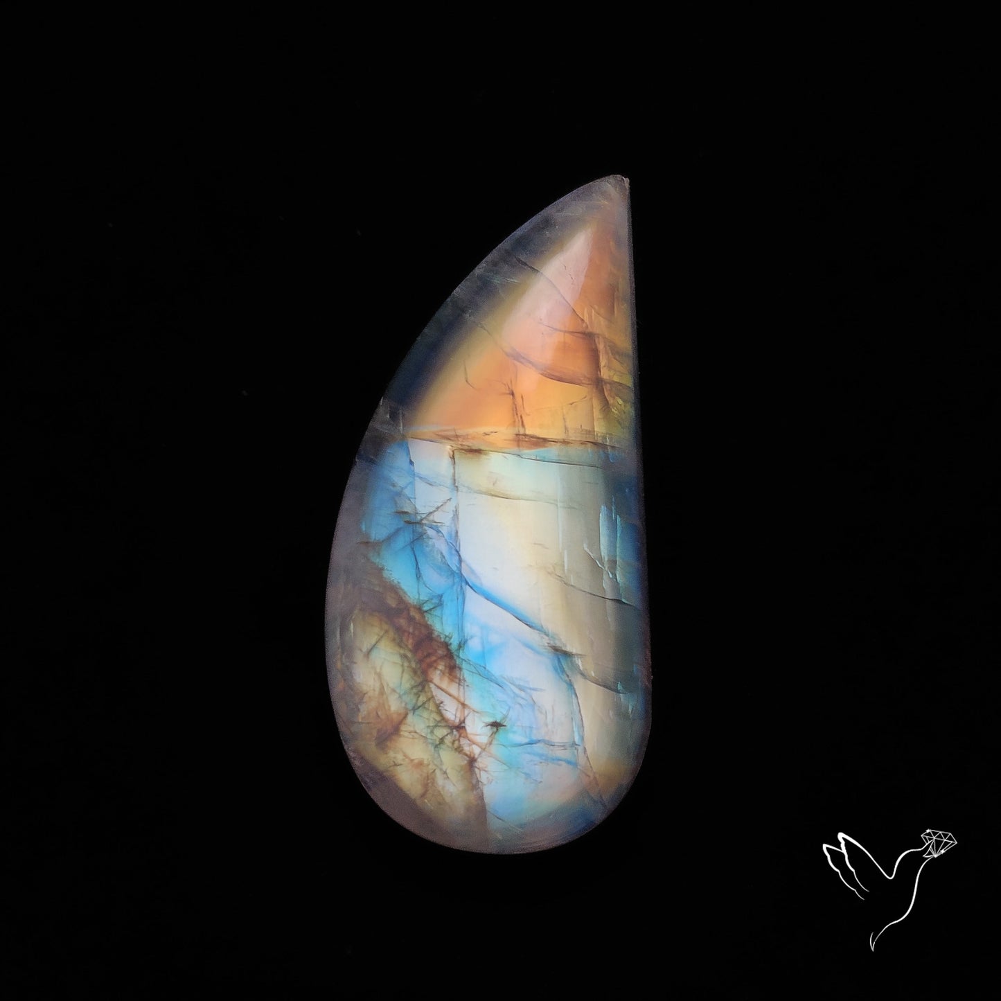 Rainbow Moonstone Cabochon