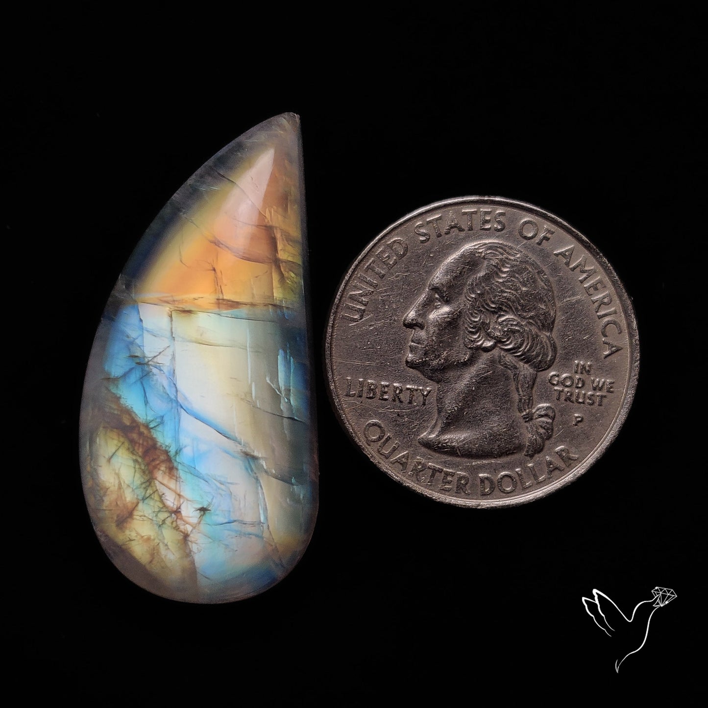 Rainbow Moonstone Cabochon
