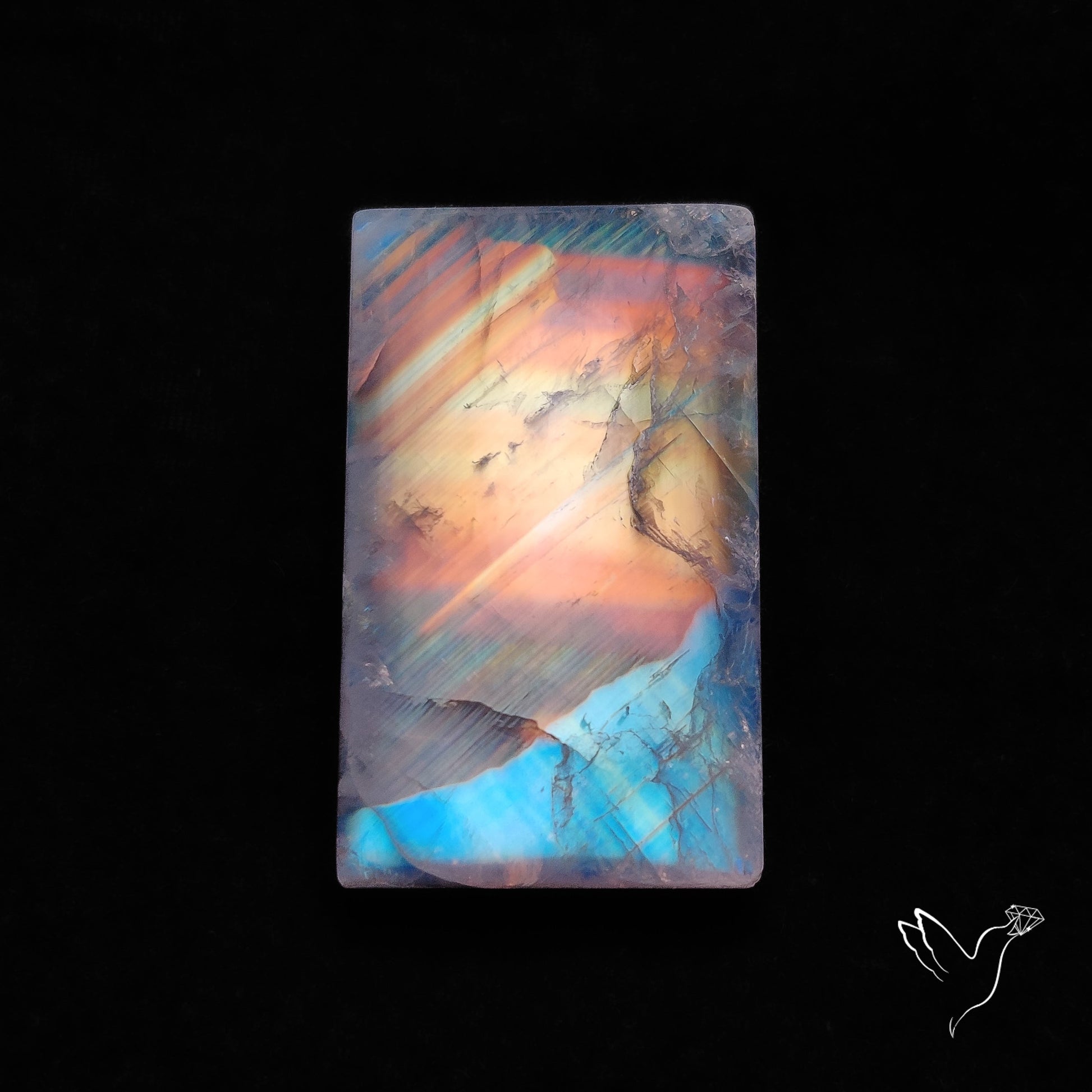 Rainbow Moonstone Cabochon