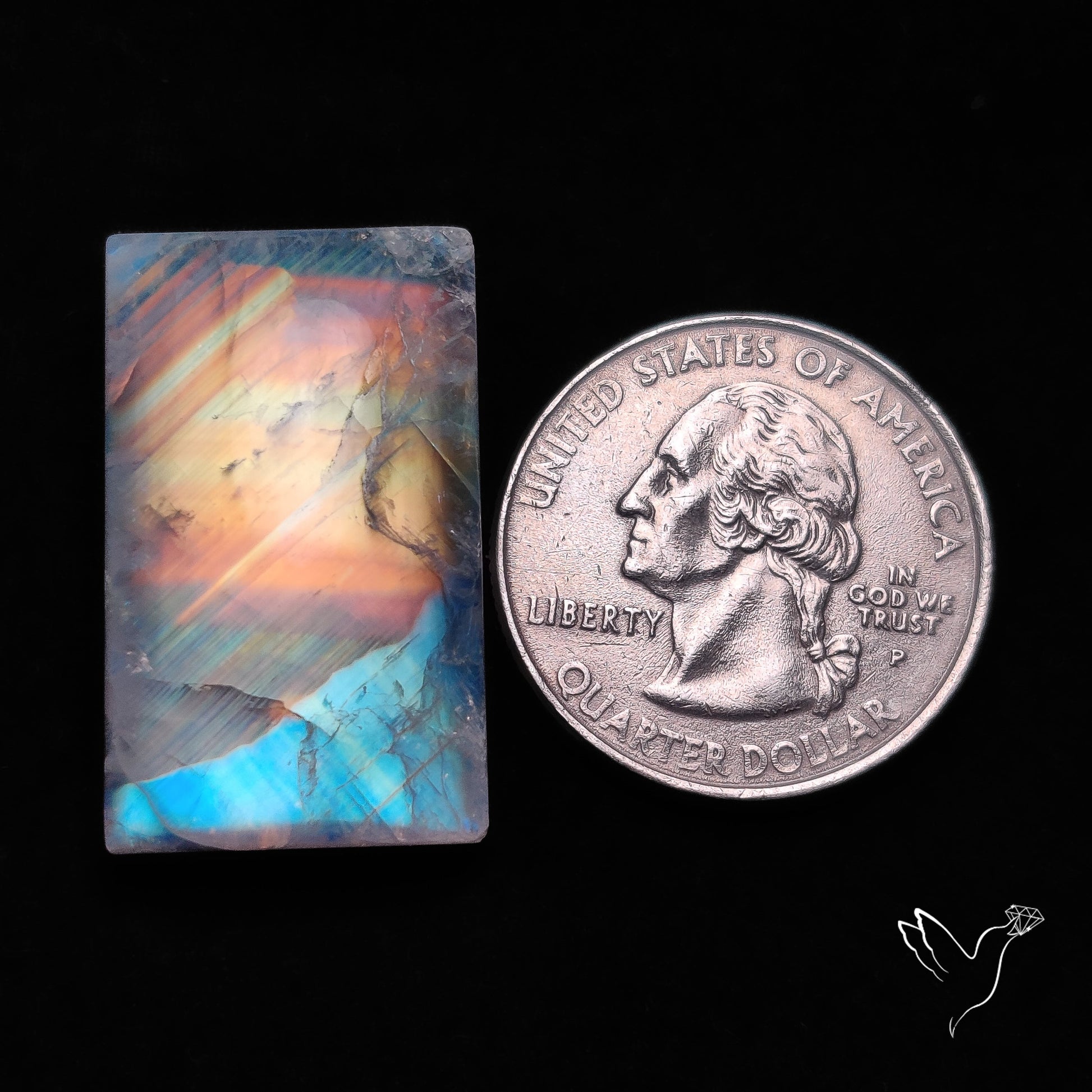 Rainbow Moonstone Cabochon