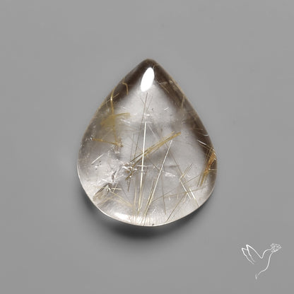 Golden Rutilated Clear Quartz Cabochon