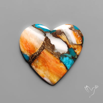 Spiny Oyster Mohave Turquoise Heart