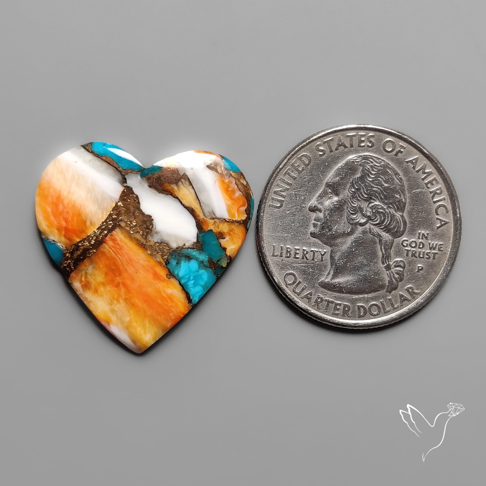 Spiny Oyster Mohave Turquoise Heart