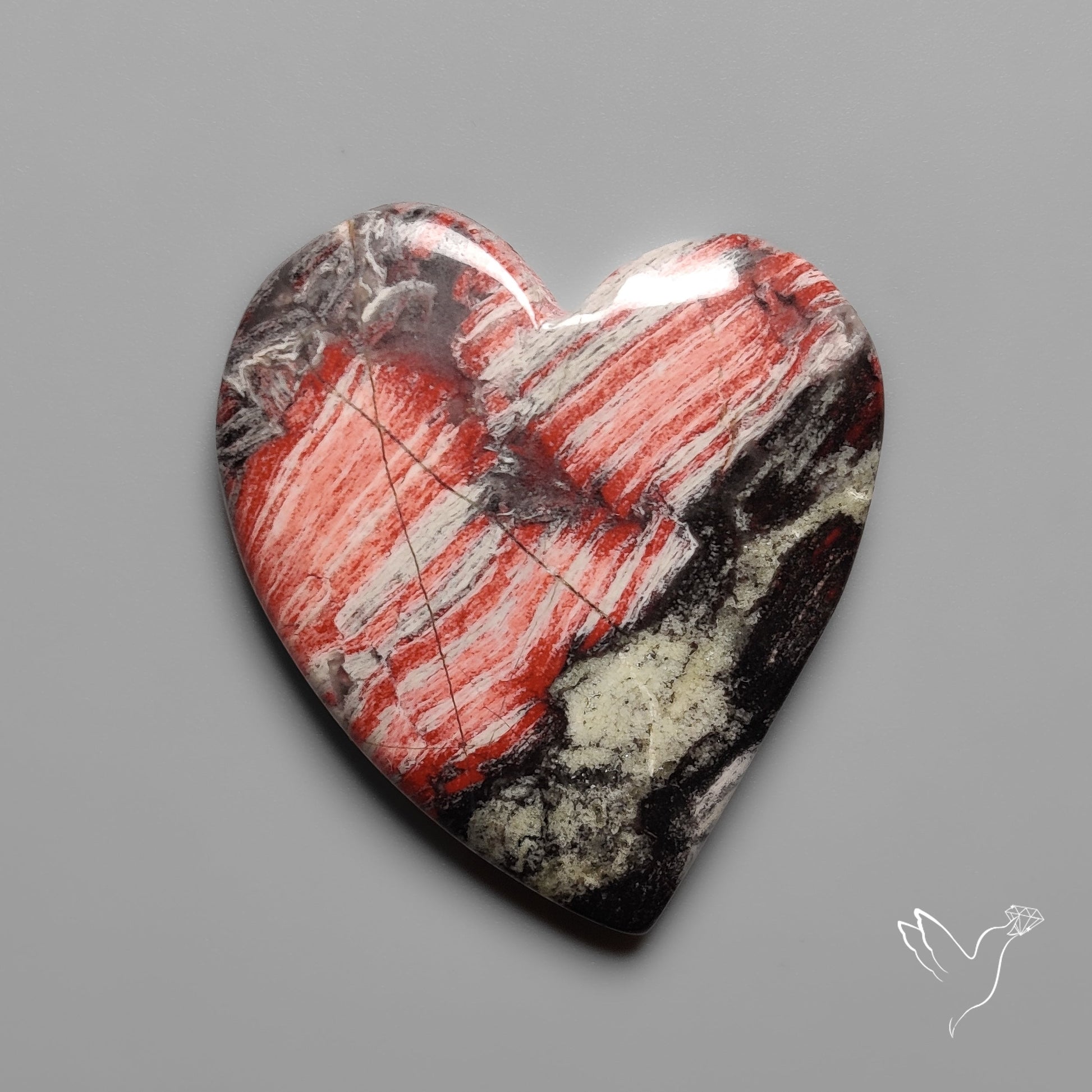 Snakeskin Jasper Heart