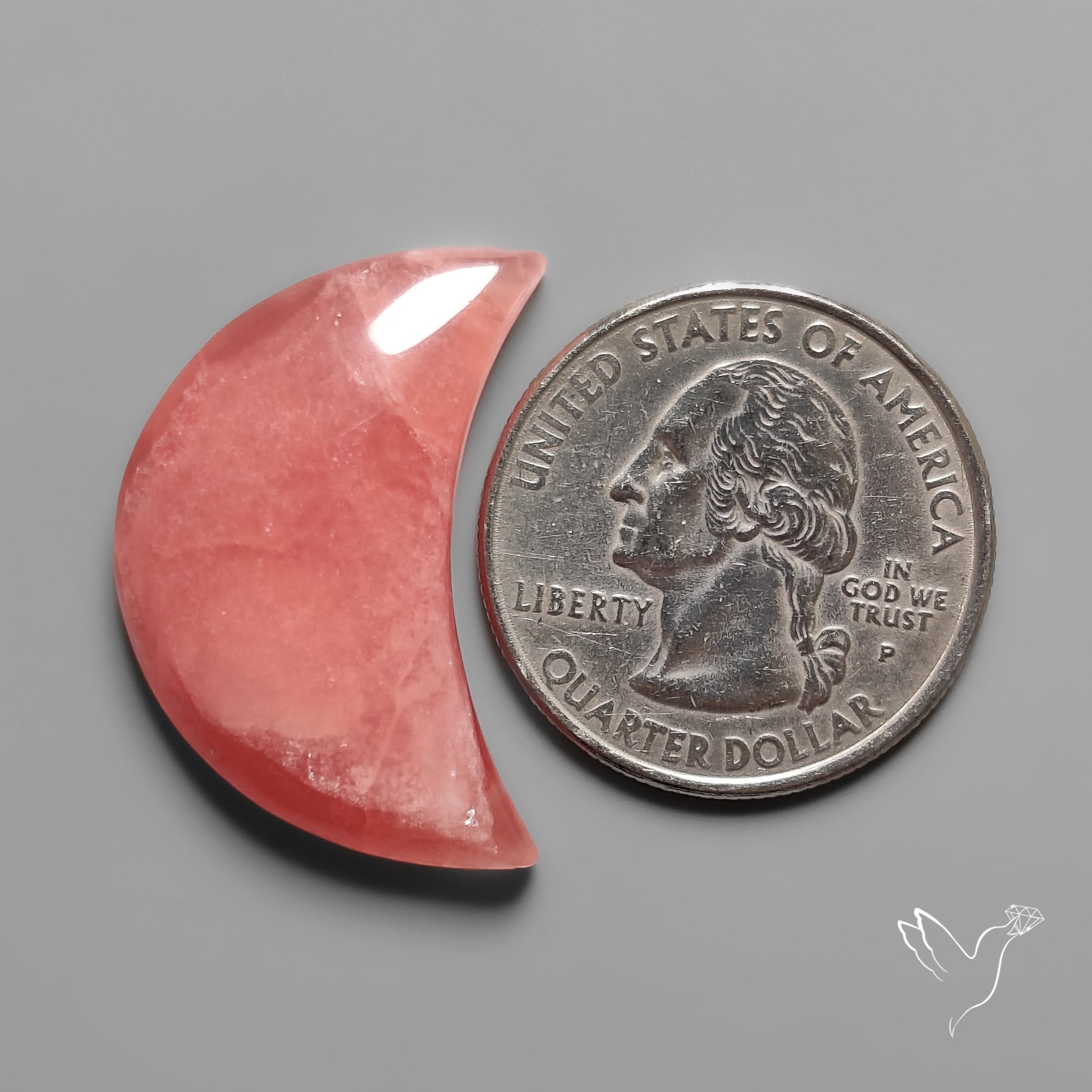 Gemmy Rhodochrosite Crescent Moon