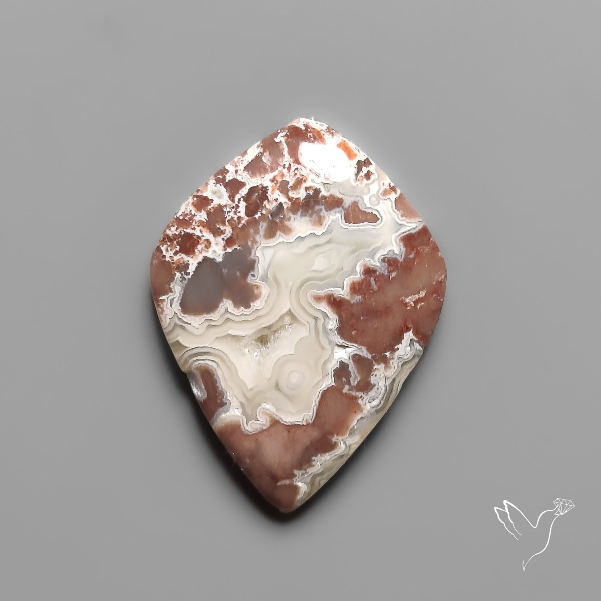 Sangria Lace Agate Crazylace Agate Cabochon