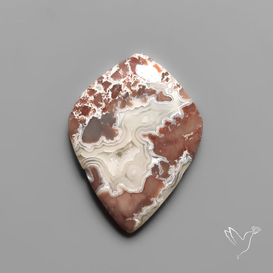 Sangria Lace Agate Crazylace Agate Cabochon
