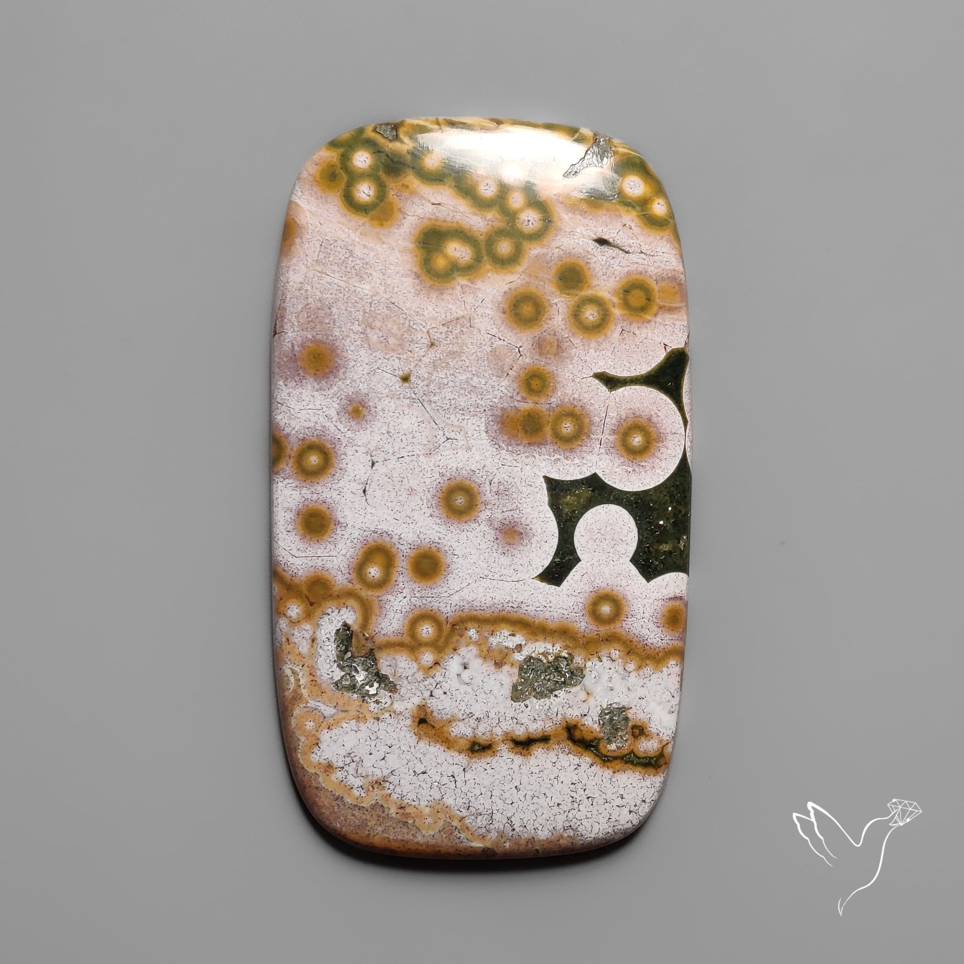 Orbicular Ocean Jasper Cabochon