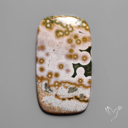 Orbicular Ocean Jasper Cabochon