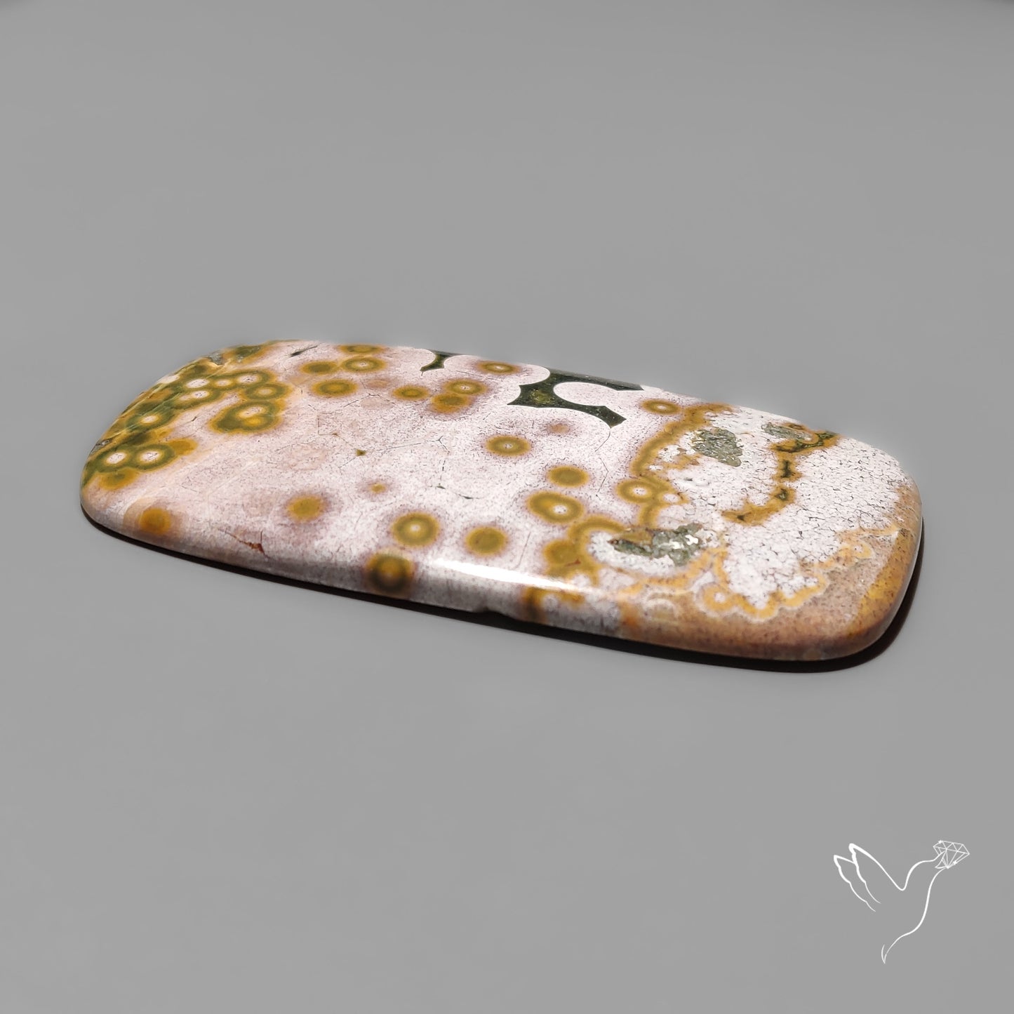 Orbicular Ocean Jasper Cabochon