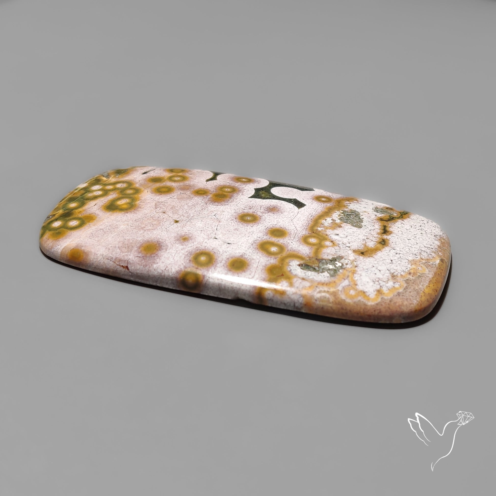 Orbicular Ocean Jasper Cabochon