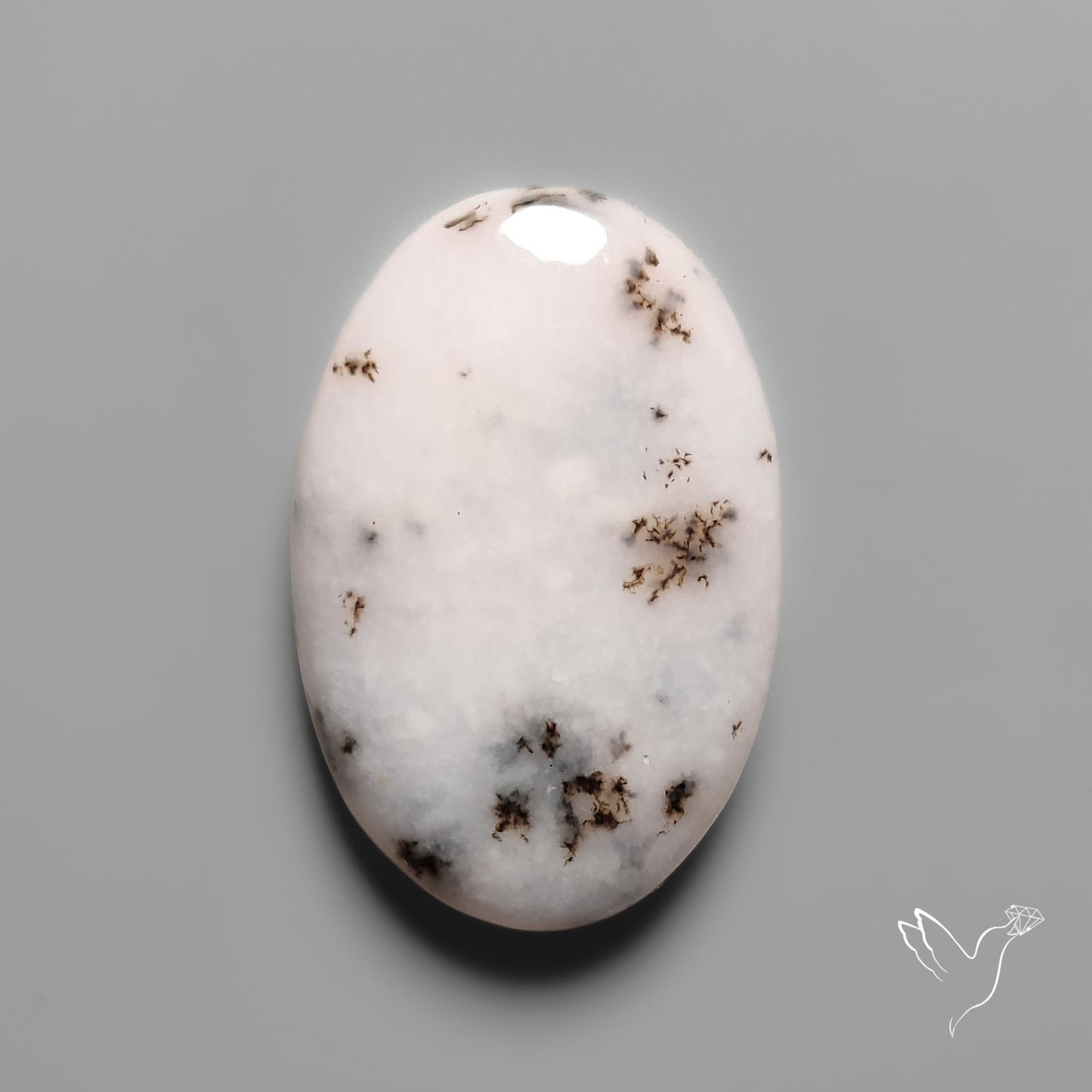 Peruvian Pink Dendritic Opal Cabochon