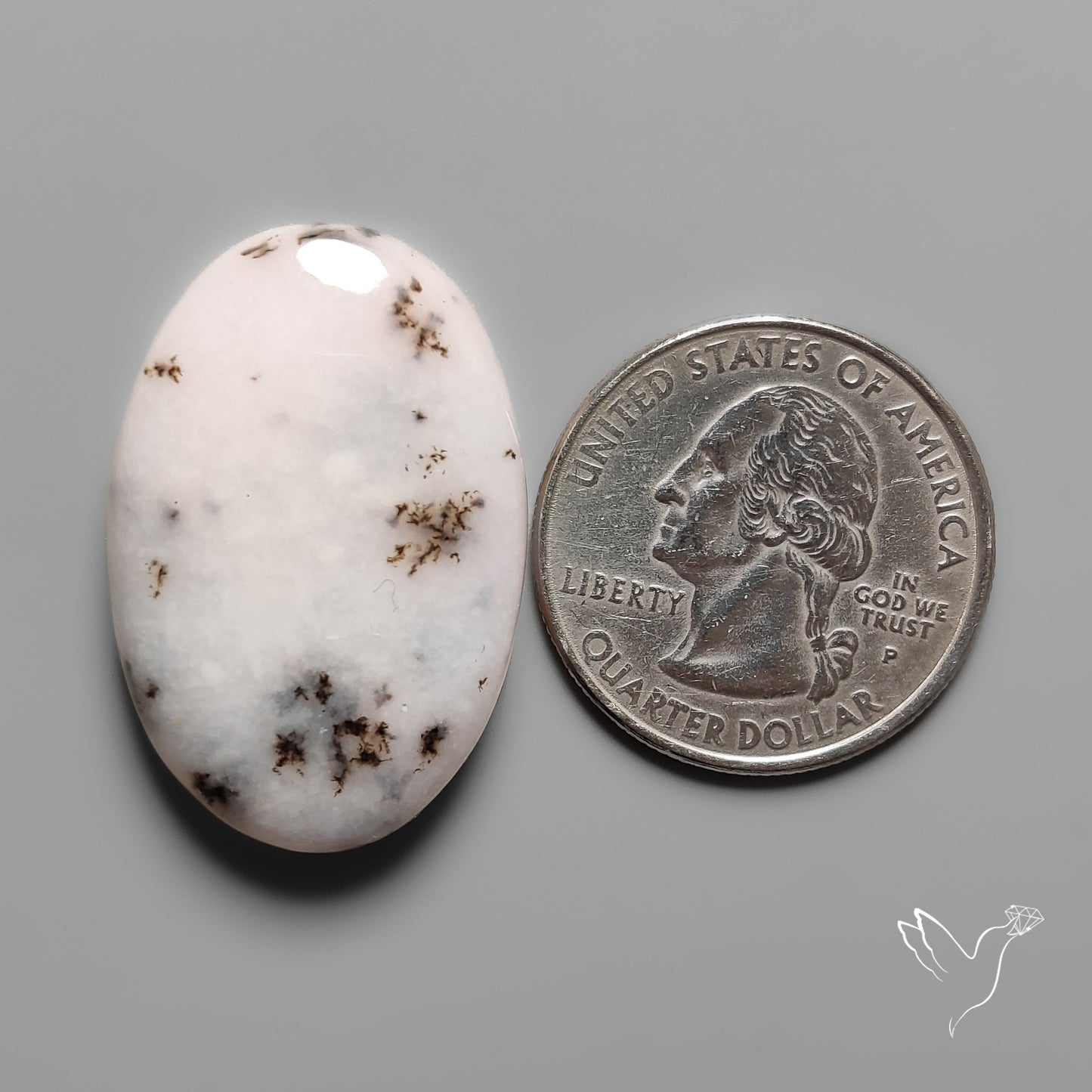 Peruvian Pink Dendritic Opal Cabochon