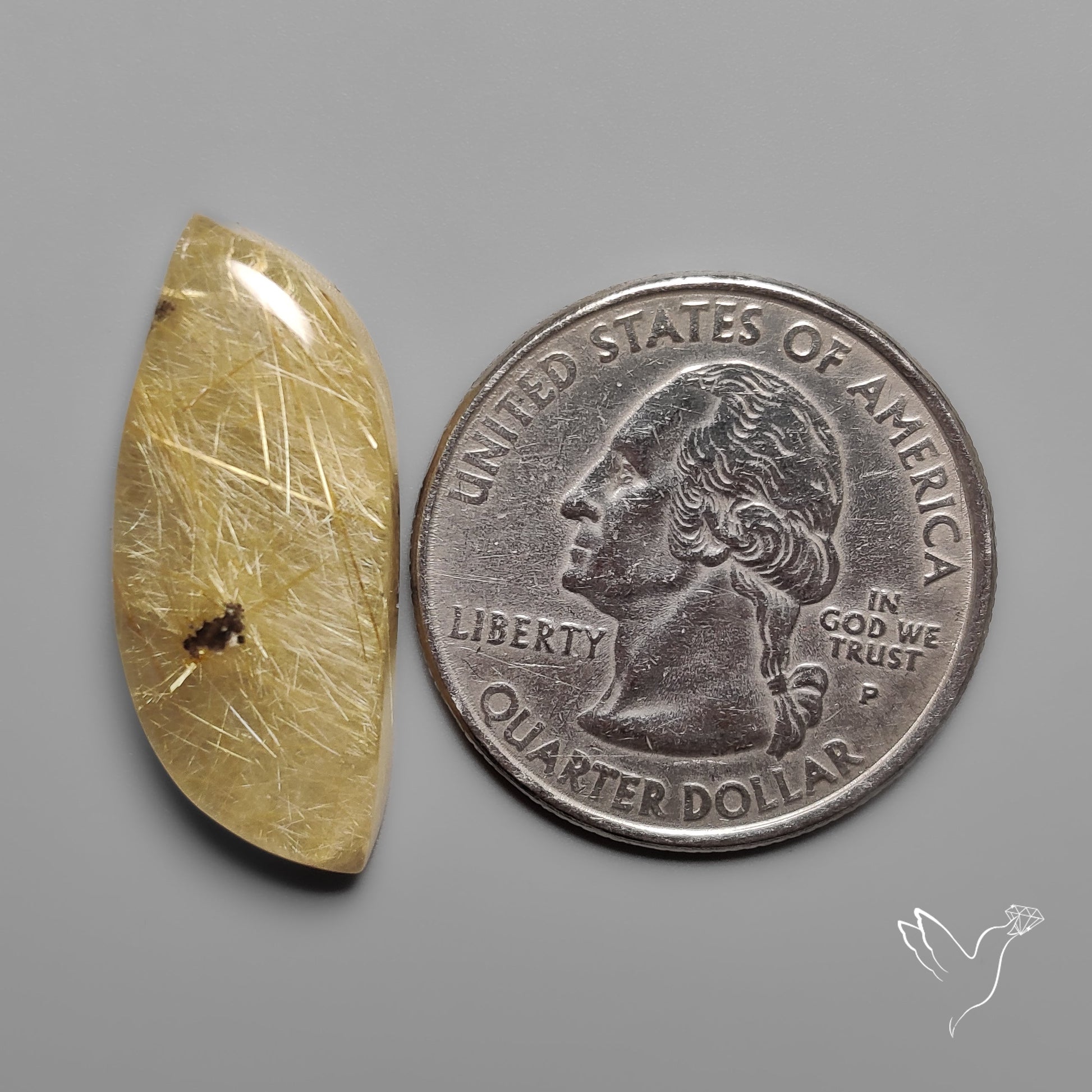 Golden Rutilated Quartz Cabochon