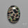 Crushed Opal inlay in Onyx Mosaic Doublet Cabochon
