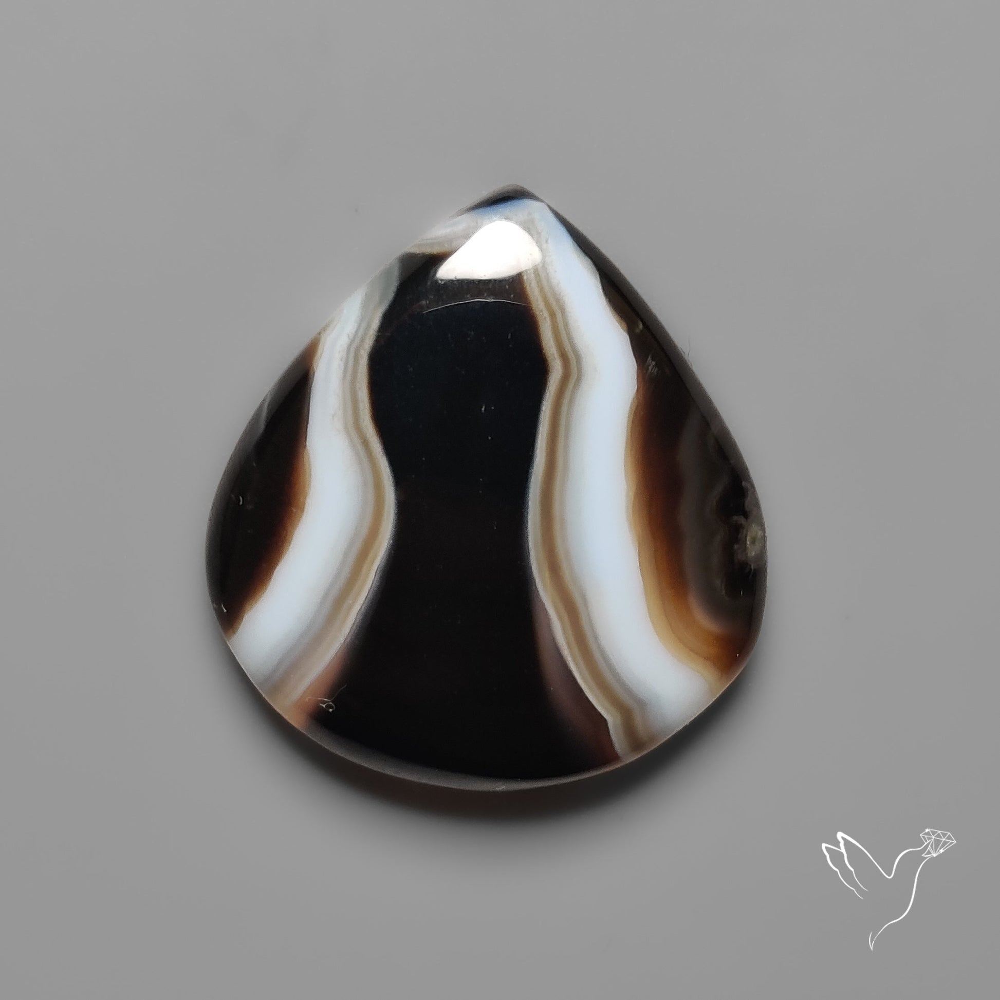 Black Banded Agate Cabochon