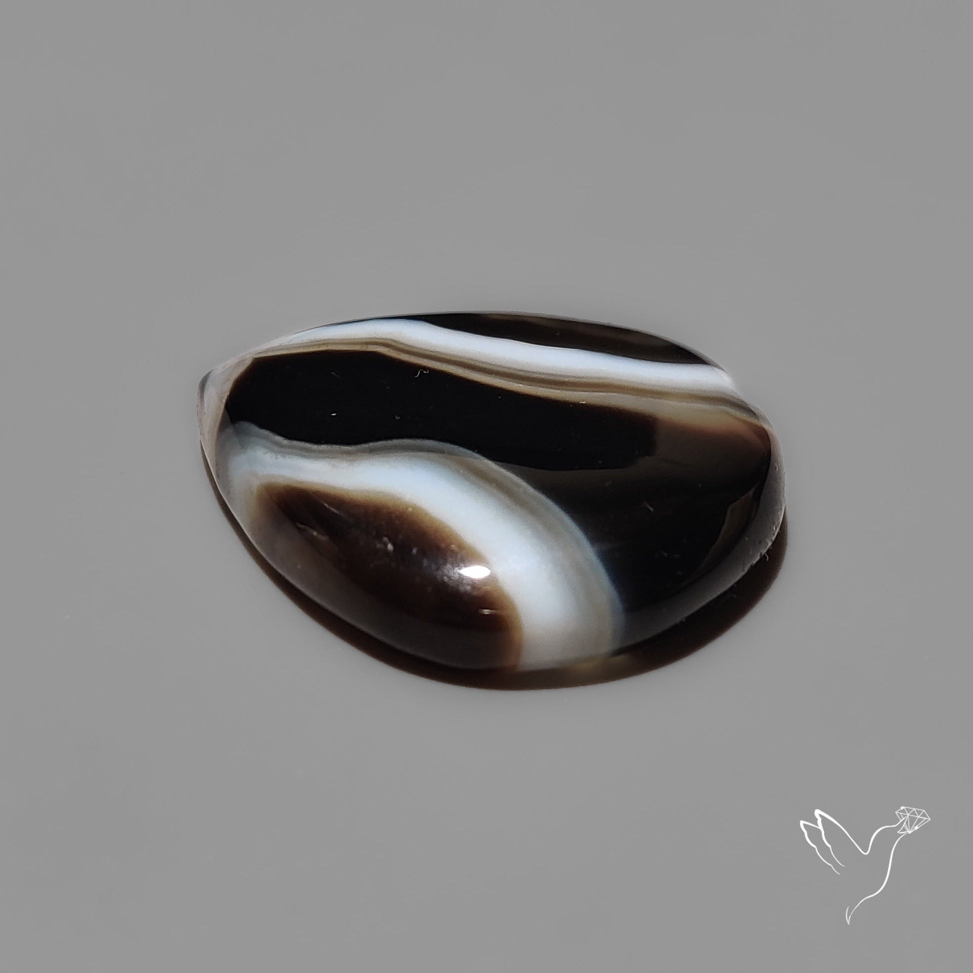 Black Banded Agate Cabochon