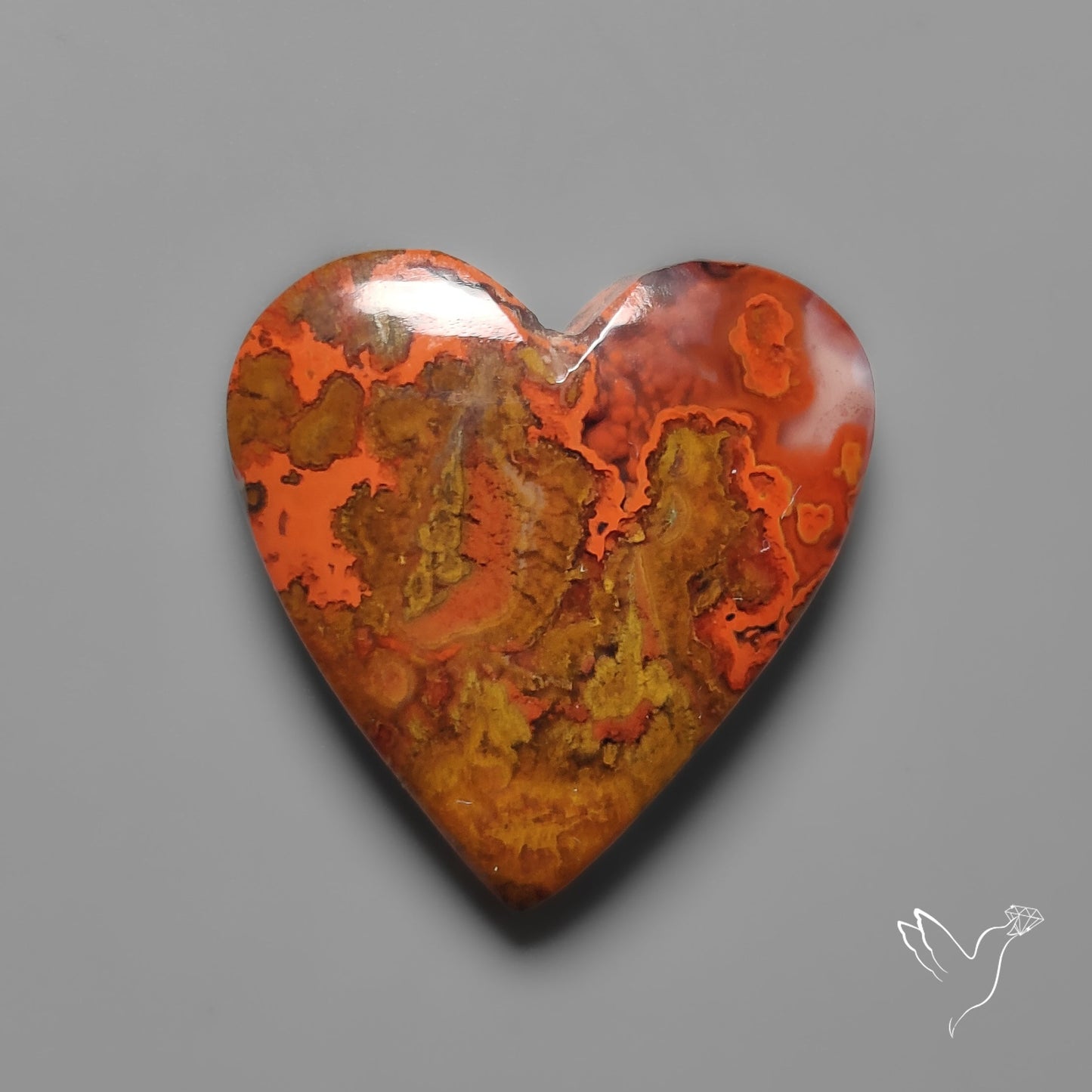 Moroccan Seam Agate Heart