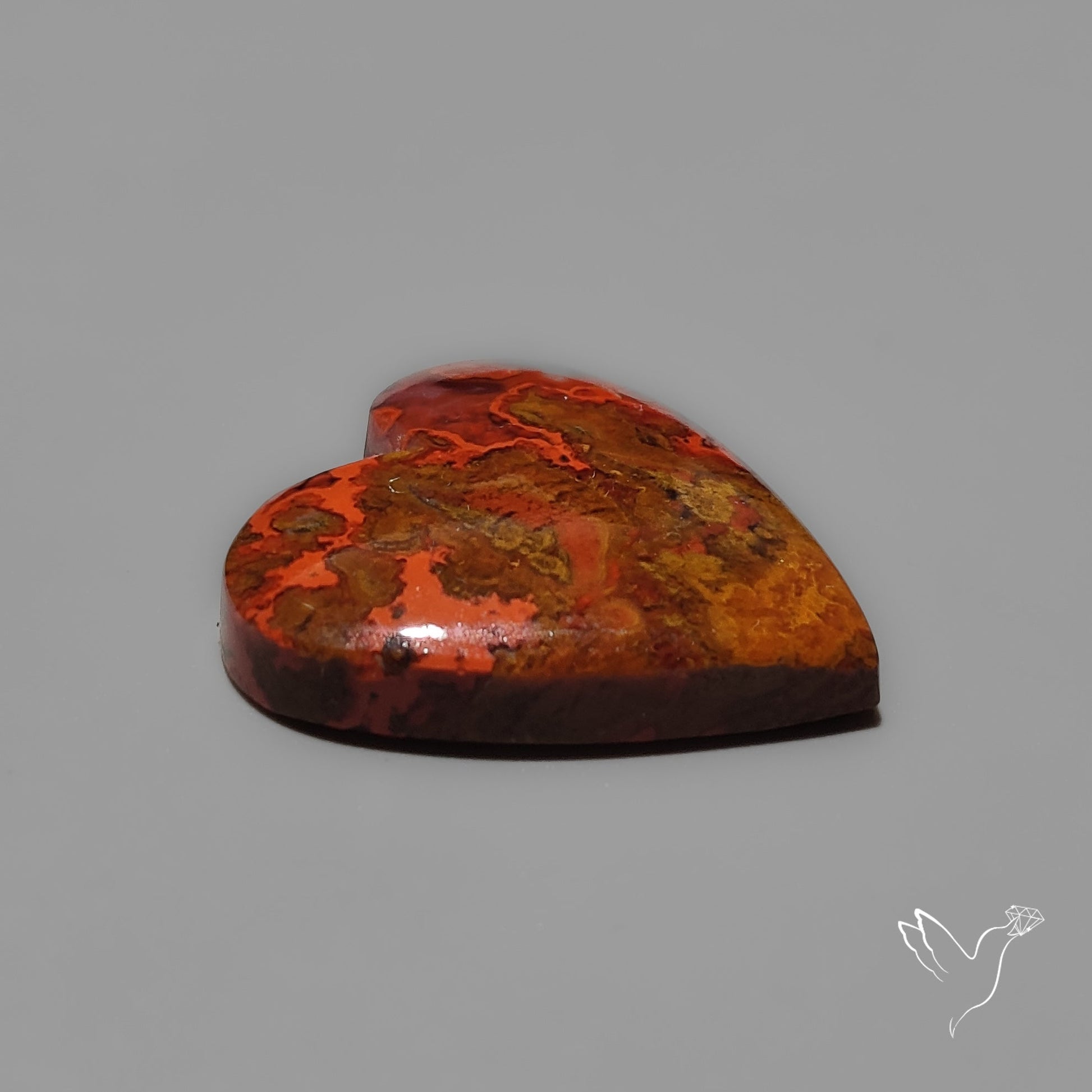 Moroccan Seam Agate Heart