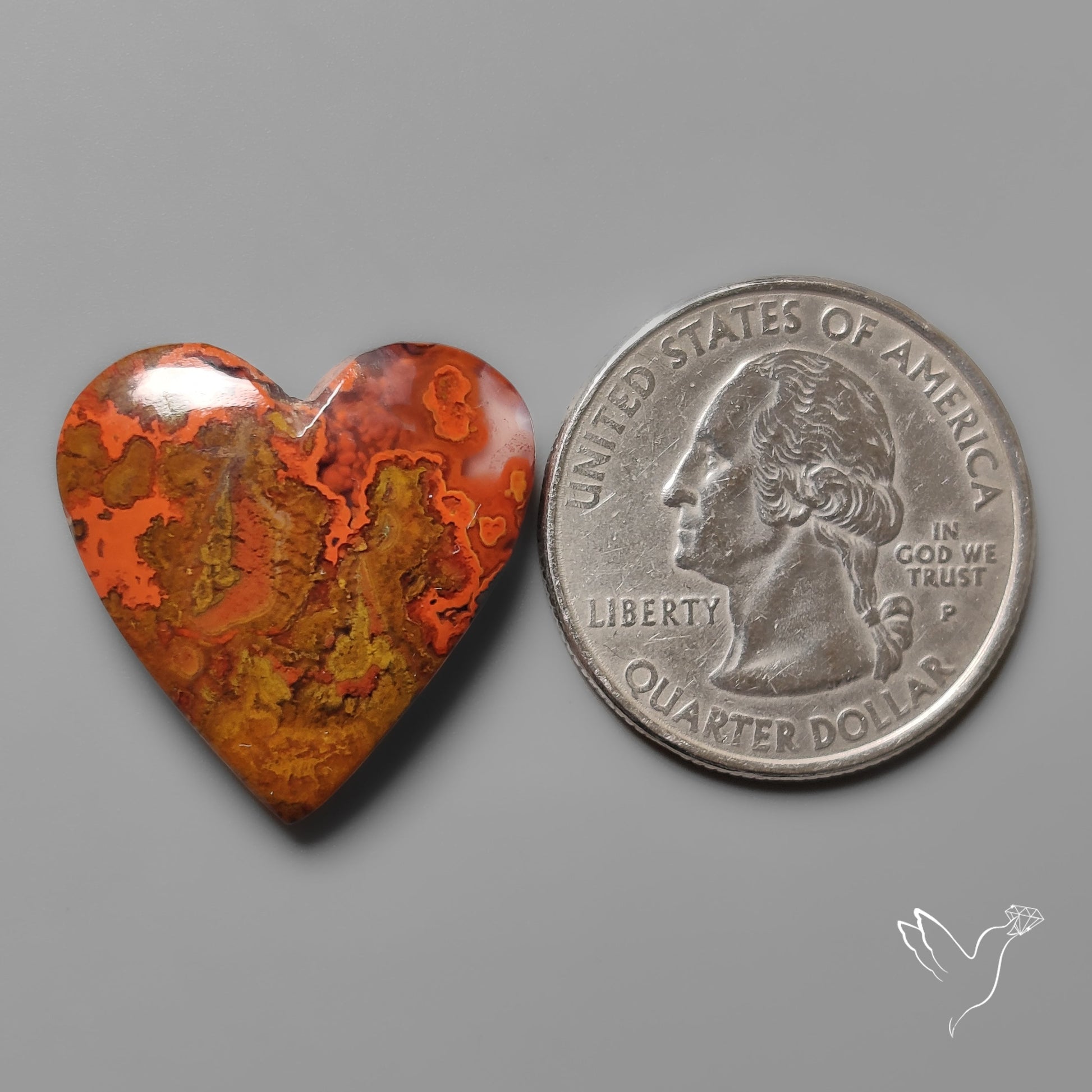 Moroccan Seam Agate Heart